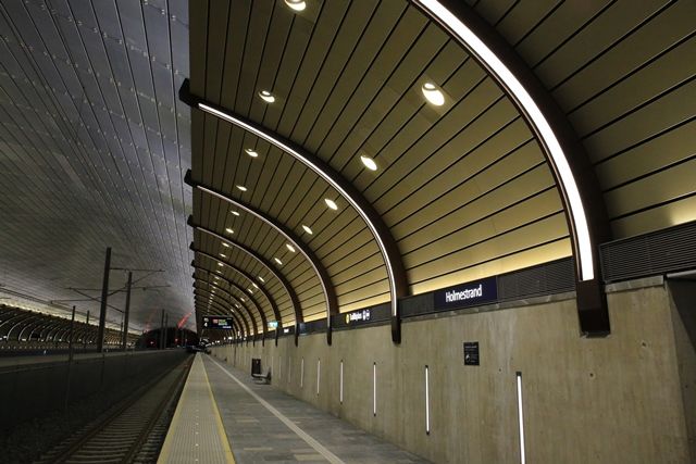 Foto Bahnhof Holmestrand, Oslo, Norwegen
