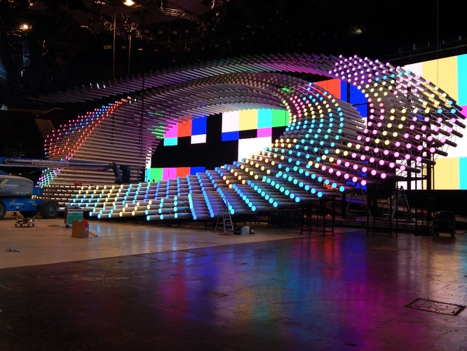 Foto Podium Eurovisie Songfestival, Wenen, Oostenrijk
