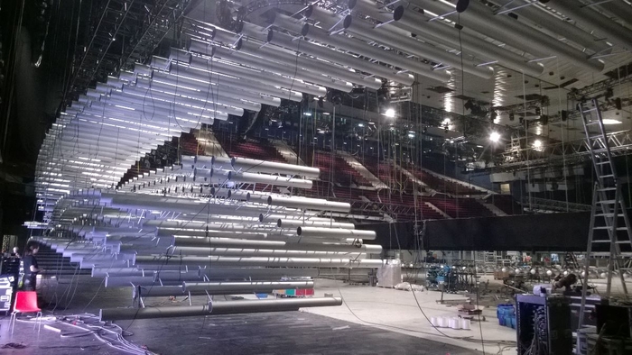 Foto Podium Eurovisie Songfestival, Wenen, Oostenrijk